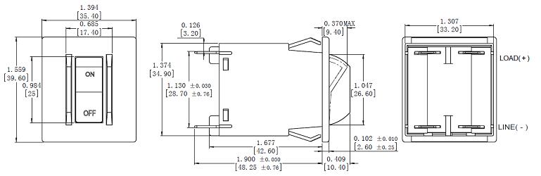 bm circuit breaker for equipment Dimensions china